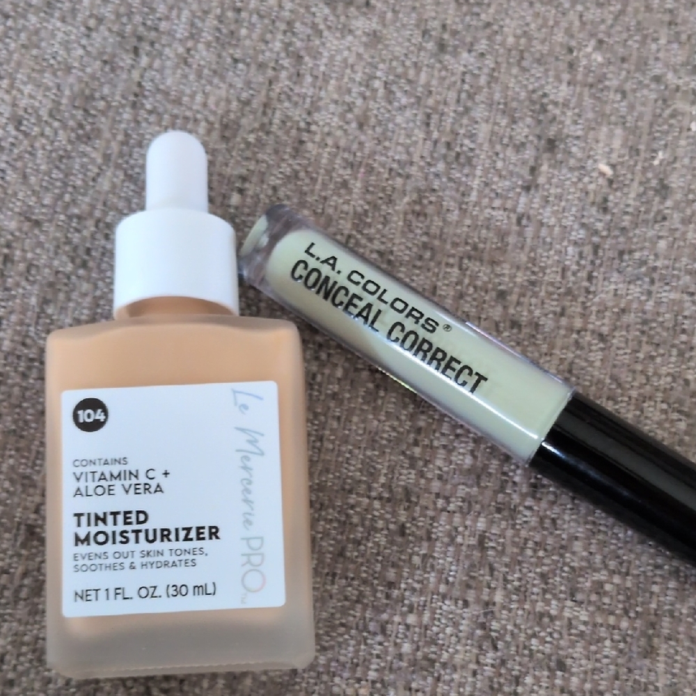 Le Mieux Pro Tinted Moisturizer and L.A. Colors Conceal Correct